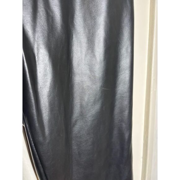 Mavi Faux Leather Molly Pants Flare Low Rise Black Sz 30/30 Bootcut Popstar y2k - Picture 3 of 5